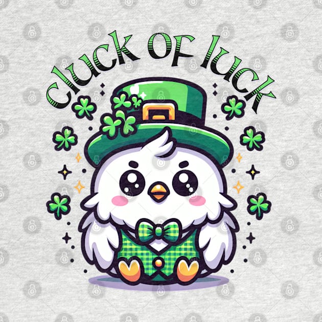 Cluck Of Luck - Chicken Humor St Patrick's Day by DaysMoon